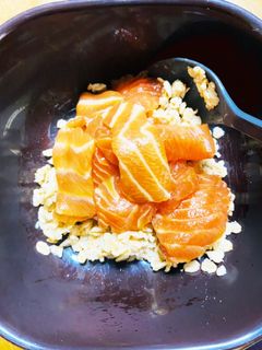 コストコサーモンでオートミール漬け丼-レシピのメイン写真