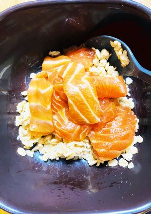 コストコサーモンでオートミール漬け丼-レシピのメイン写真