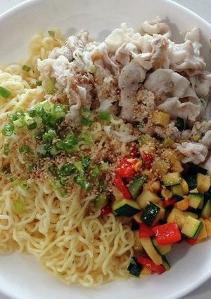 夏野菜と豚しゃぶ冷たい塩ラーメン-レシピのメイン写真