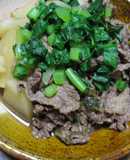 牛バラ薄切り肉と大根の炒め煮✿