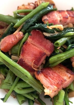 空芯菜とベーコンの炒め物☆-レシピのメイン写真