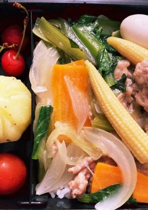 八宝菜とジャガイモ茶巾　高校生男子弁当-レシピのメイン写真