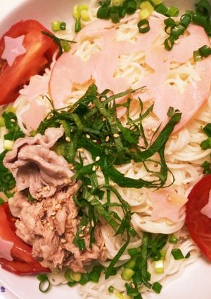 七夕祭り　そうめん　胡麻タレとポン酢で-レシピのメイン写真