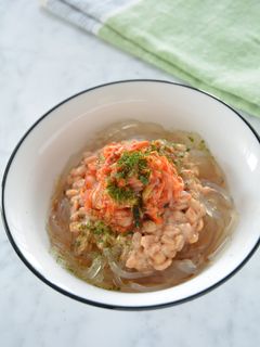 ところてんのキムチ納豆のせ-レシピのメイン写真