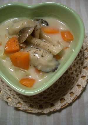 牡蠣のクリームチャウダー風スープ-レシピのメイン写真