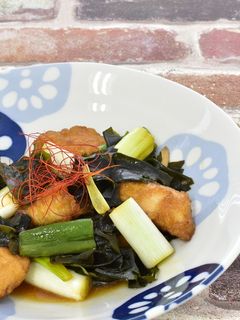 鶏肉とわかめのポン酢炒め-レシピのメイン写真