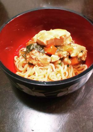 冷やしサッポロ一番ごま麻婆ラーメン-レシピのメイン写真