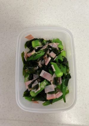 オクラとワカメとハムの酢の物-レシピのメイン写真