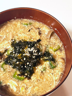 しめじとオクラのかき玉とうふスープ-レシピのメイン写真