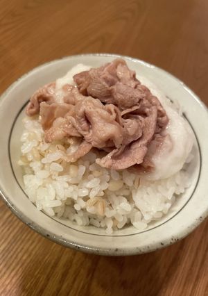 焼きしゃぶトロロ丼-レシピのメイン写真