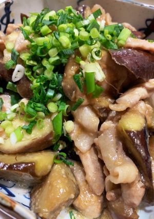 ゆかりのイブクロ　　茄子と豚肉の味噌炒め-レシピのメイン写真