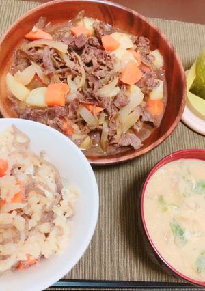 健康にとても良い肉じゃが定食-レシピのメイン写真