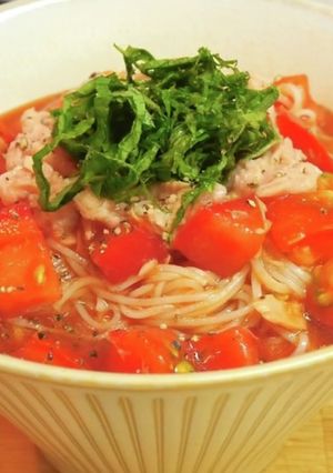 ツナトマトそうめん(カッペリーニ風)-レシピのメイン写真
