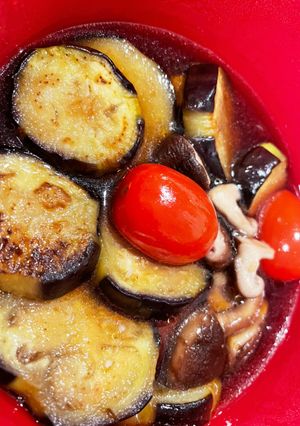 フライパンで簡単◎ナスの焼き煮浸し-レシピのメイン写真