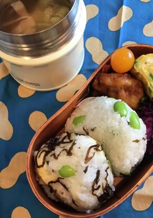 枝豆 塩昆布 チーズのおにぎり♡-レシピのメイン写真