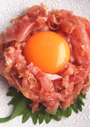 生ハムユッケ（飯田の辛みそ使用）-レシピのメイン写真