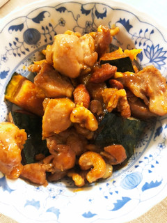ナッツとかぼちゃ鶏肉の炒め煮-レシピのメイン写真