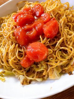 焼きそばアレンジ トマト缶-レシピのメイン写真