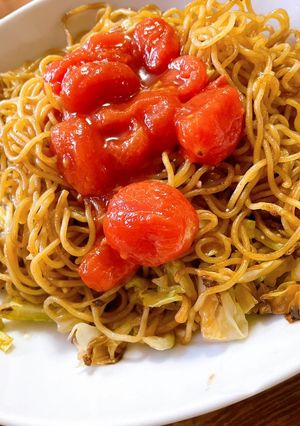 焼きそばアレンジ　トマト缶-レシピのメイン写真