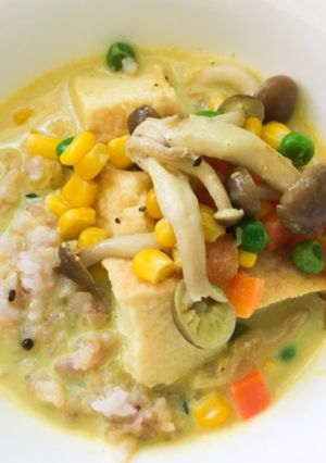 簡単ヘルシー☆絹厚揚げと野菜の豆乳カレー-レシピのメイン写真