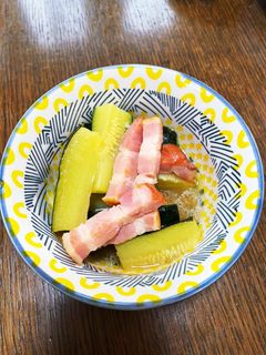 ズッキーニとベーコンの焼き浸し-レシピのメイン写真
