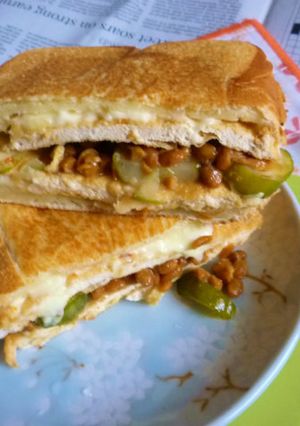 京揚げ＋納豆きゅうりのホットサンド-レシピのメイン写真