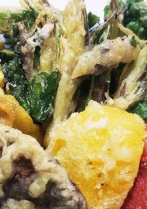 お年寄り絶賛シリーズ☆空心菜茗荷天麩羅☆-レシピのメイン写真