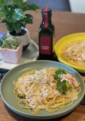 ✨コストコのピンクサーモン缶でパスタ✨-レシピのメイン写真