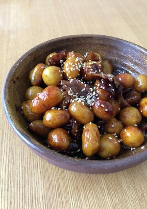新じゃが小芋と豚ばら肉の炒め煮-レシピのメイン写真