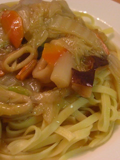 五目あんかけ焼きソバ(パスタ利用)-レシピのメイン写真