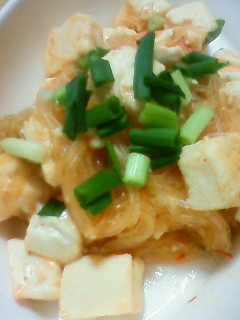 ピリ辛ヘルシーな豆腐春雨-レシピのメイン写真
