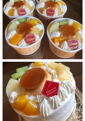 プリン ア･ラ･モードケーキ-レシピのメイン写真