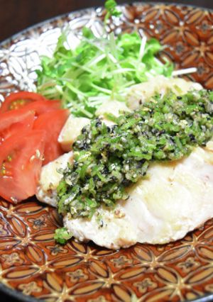 サラダチキンの黒ごま入り椒麻ソース-レシピのメイン写真