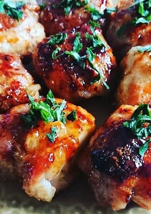 かんたん酢でチーズ絹厚揚げの肉巻き-レシピのメイン写真