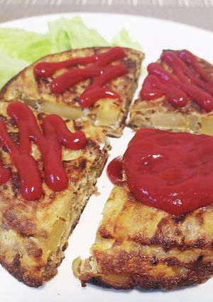 超簡単！ジャガイモとひき肉の甘辛オムレツ-レシピのメイン写真