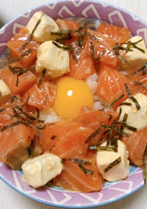 サーモンとクリームチーズの漬け丼-レシピのメイン写真