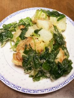 ベビーホタテと長芋と三つ葉のかき揚げ-レシピのメイン写真