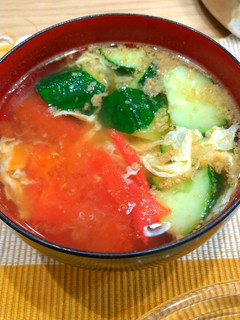 温かい★きゅうりとトマトのスープ-レシピのメイン写真
