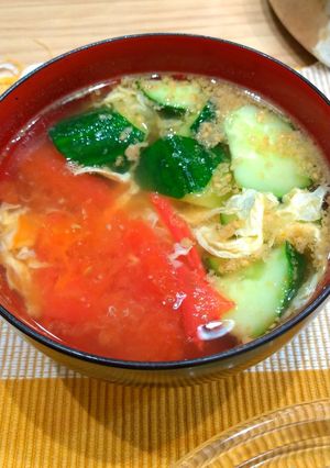 温かい★きゅうりとトマトのスープ-レシピのメイン写真