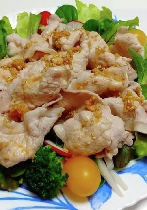 肉がやわらかくなる裏技！豚しゃぶサラダ-レシピのメイン写真