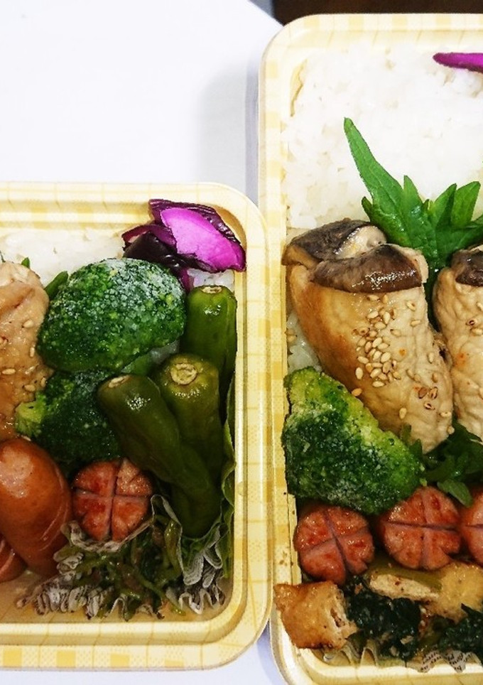 【夫婦弁当84】エリンギ肉巻きとししとう-レシピのメイン写真