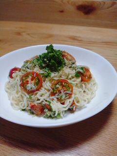 トマトとシラスの冷やしラーメン-レシピのメイン写真