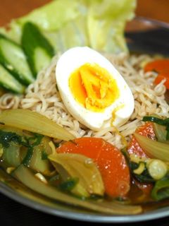 冷やしサッポロ一番カレーラーメン♪-レシピのメイン写真