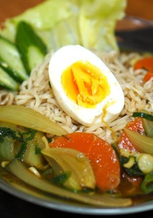 冷やしサッポロ一番カレーラーメン♪-レシピのメイン写真