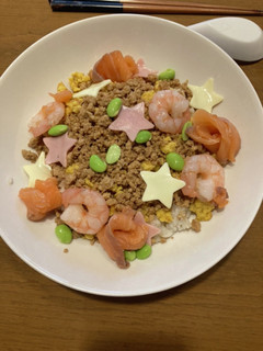 七夕に!キラキラちらし寿司-レシピのメイン写真