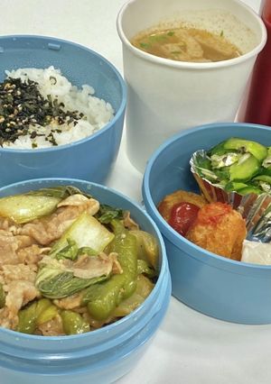 麺つゆ＋ソースの炒め物　タロの弁当134-レシピのメイン写真