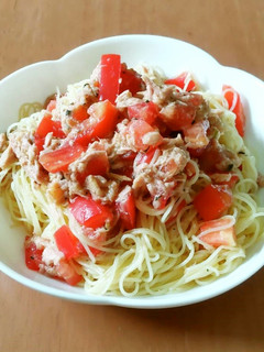 ツナとトマトの冷製カッペリーニ-レシピのメイン写真