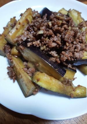 なすと合挽きのカレー炒め-レシピのメイン写真