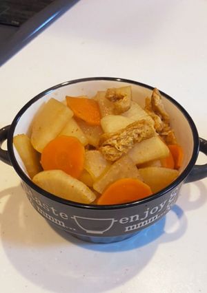 時短♡冷凍してある食材で簡単ピリ辛煮物-レシピのメイン写真