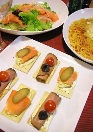 ひな祭りに♪簡単すぎる『カナッペ２種』-レシピのメイン写真